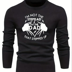 DAD Print Knitted Sweater for Men