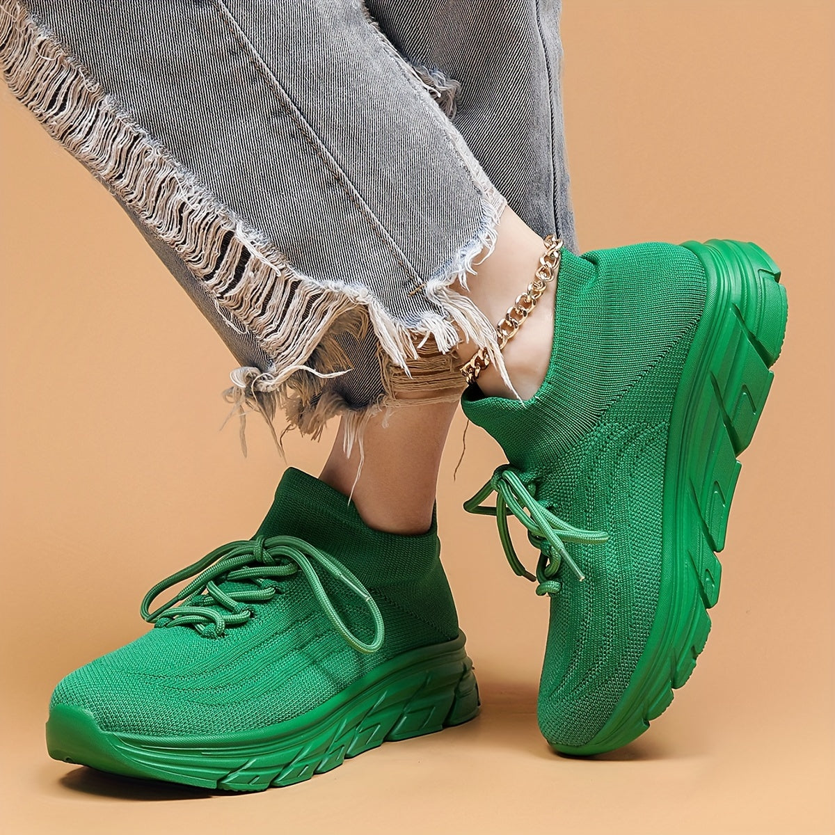 Lace Up Mesh Breathable Flying Woven Shoes Soft Comfortable Shock Absorption
