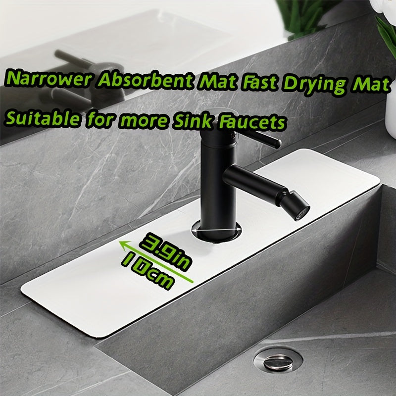 Sink Faucet Splash Guard Absorbent Drying Mat Drip Catcher