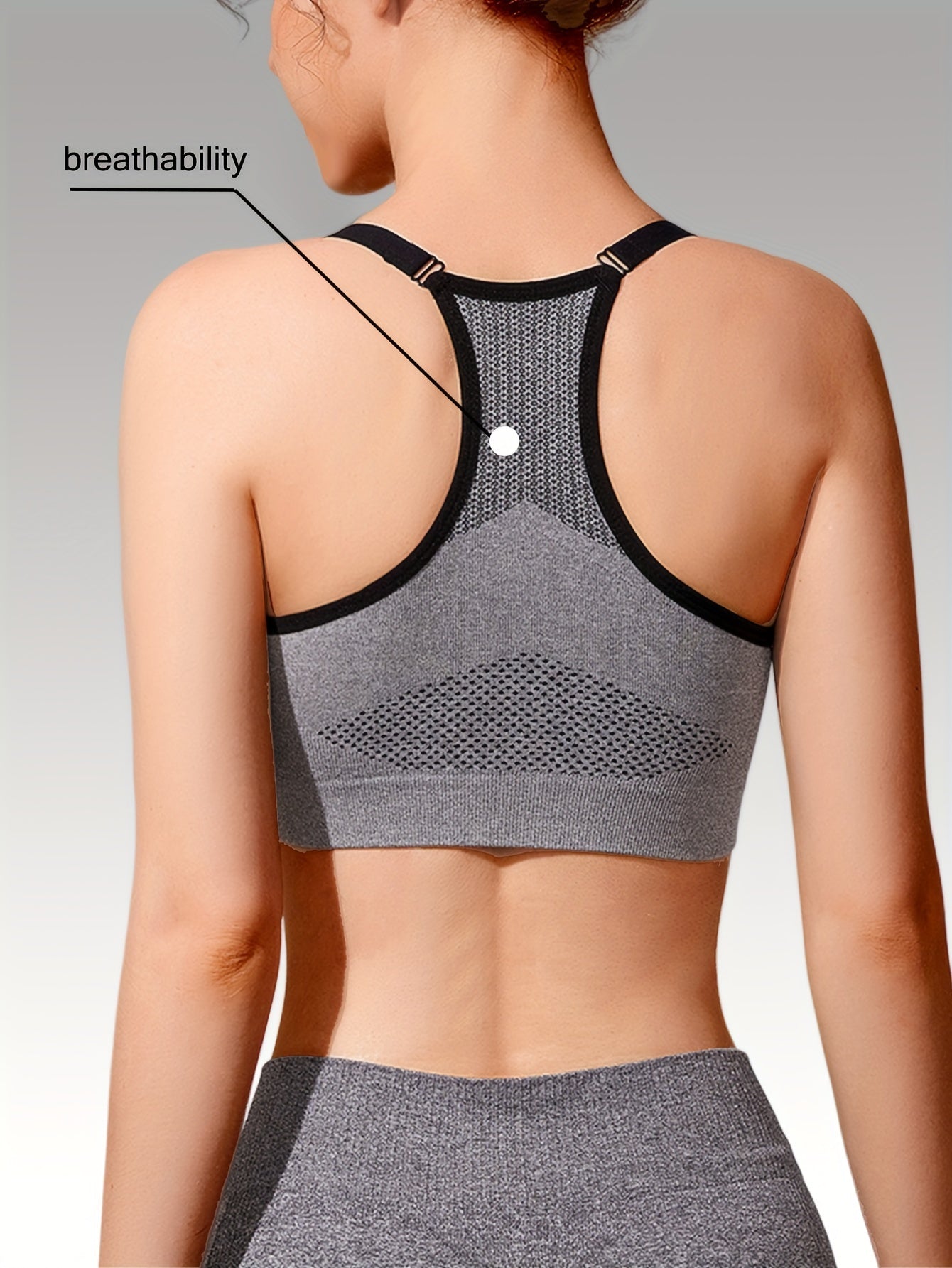 3pcs Wireless Sports Bras Push Up Running Workout Bra Women's Lingerie
