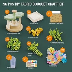 96pcs Building Blocks Flower Arrangement Set ABS Material Toy