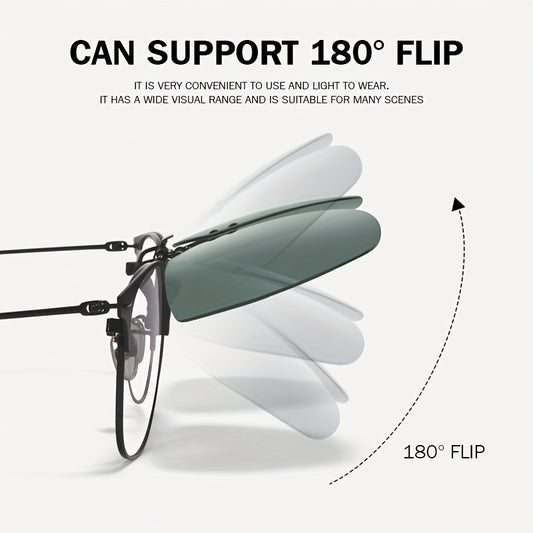 Polarized Clip-On Sunglasses UV Protection Men Driving