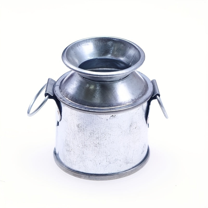 Miniature Dollhouse Milk Jug and Iron Bucket Model
