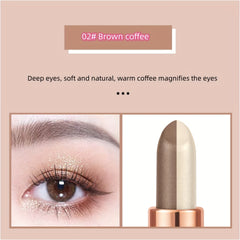Two Tone Shimmer Eyeshadow Stick Brown Orange Natural Eye Makeup