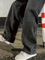 Men's Loose Fit Cotton Jeans for Spring Summer