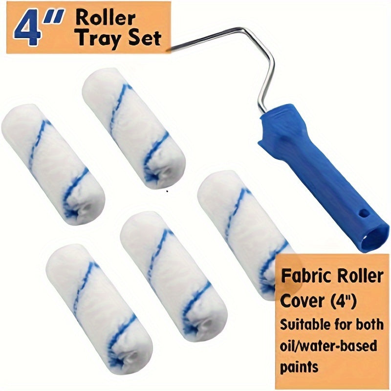 12pcs Paint Tray Set with Foam and Polyester Roller Covers