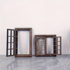 3pcs Wooden Kitchen Door and Window Set No Electricity Needed Model Furniture