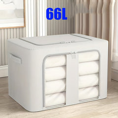 Wardrobe Storage Box Oxford Cloth Foldable Storage Box With Metal Rack