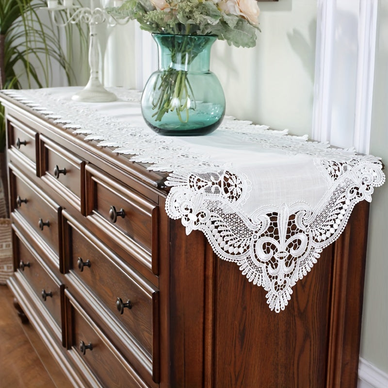 Lace Linen Table Runner Macrame Coffee Table Runners Boho Wedding