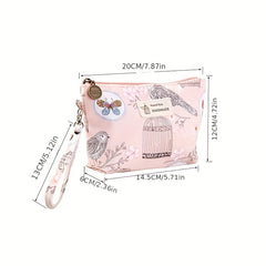 Floral Printed Makeup Bag Waterproof Travel Wash Bag