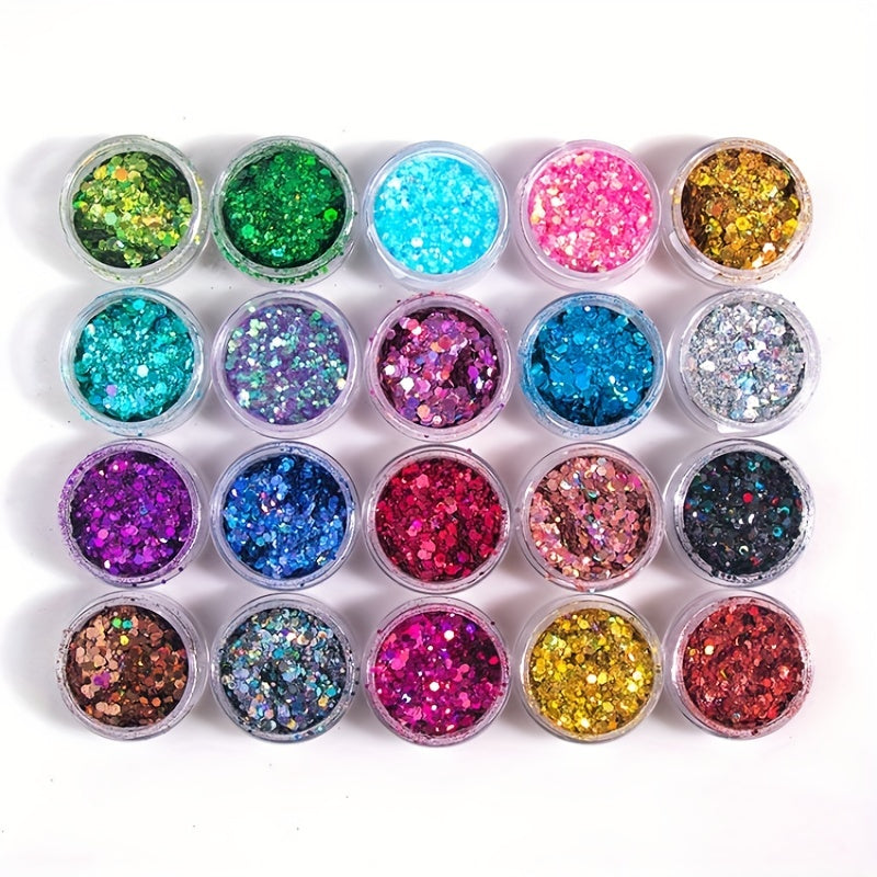 20 Colors Body Glitter Face Sequins Liquid Eyeshadow Chunky Glitter