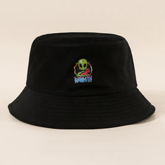 Alien Print Cotton Bucket Hat Man Unisex Visor Sun Hats