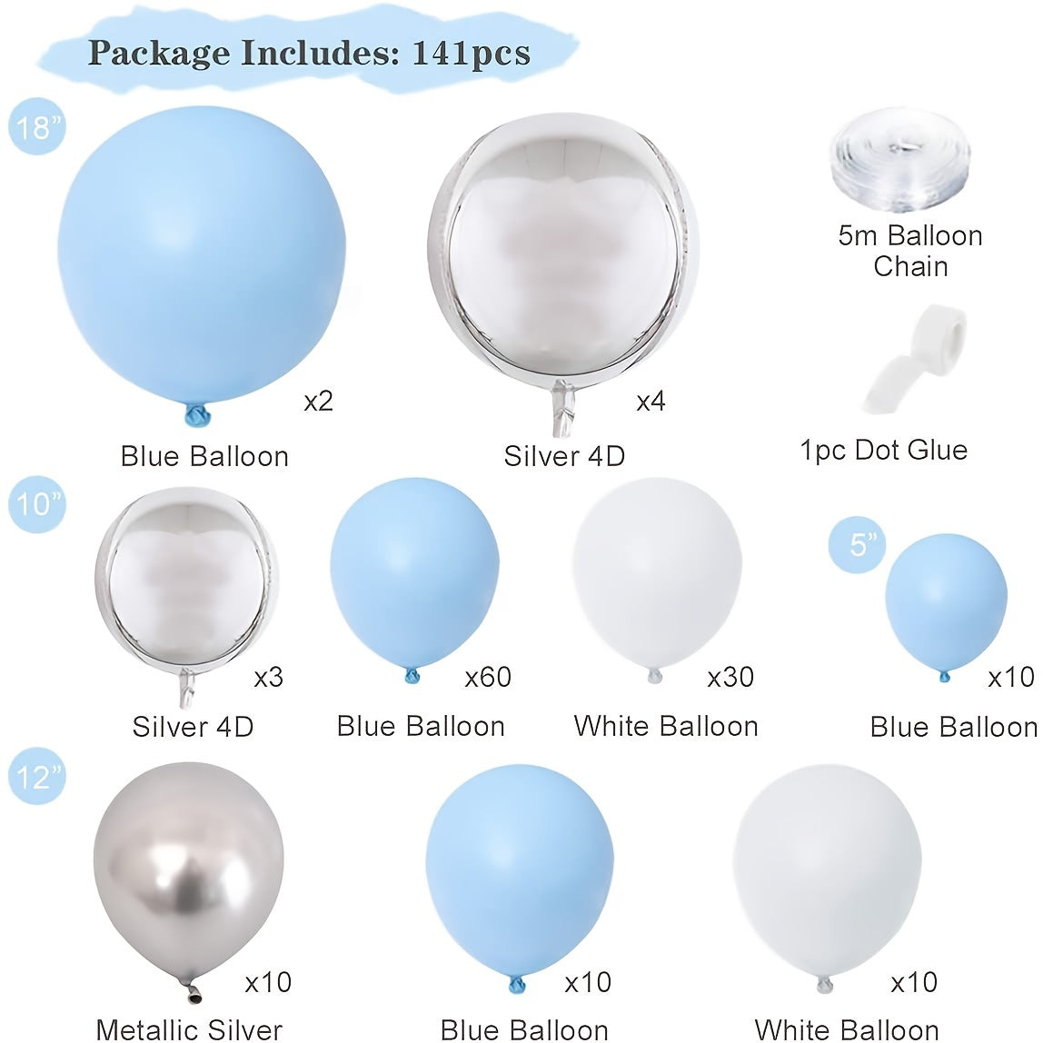 Macaron Balloon Chain Set 45 72 cm Room Decoration