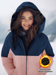 Women's Block Fleece Hooded Jacket