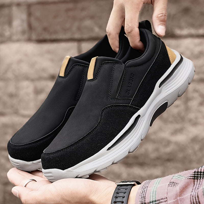 Men's Platform Loafers Comfort Slip On Casual Shoes