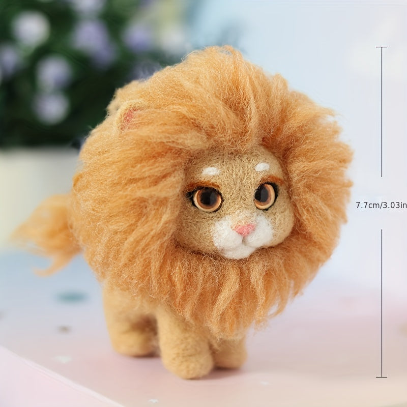 Cartoon Lion Punch Needle Starter Kit DIY Embroidery Yarn Punch H