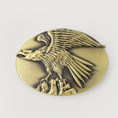 Vintage Eagle Oval Belt Buckle For Women & Men - Western Jeans Accessories