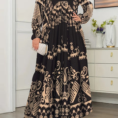  Boho Dress Women's Plus Tribal Print Maxi Dress
