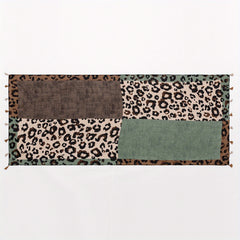 Leopard Print Tassel Decor Scarf Casual Shawl Wrap