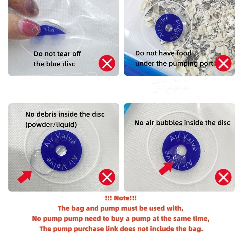 5pcs Vacuum Sealing Bags for Fresh Keeping and Air Extraction