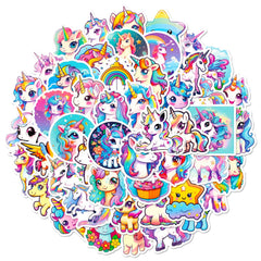 50pcs Unicorn Stickers Waterproof Vinyl Stickers For Water Bottles Pack