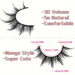 7 Pairs Fluffy & Spiky Mink False Eyelashes for Natural & Dramatic Look