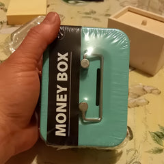Mini Metal Money Storage Box Locking Lid Keys Household Organizer