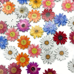 50pcs Random Color Daisy Flowers Wooden Button DIY Sewing Decoration