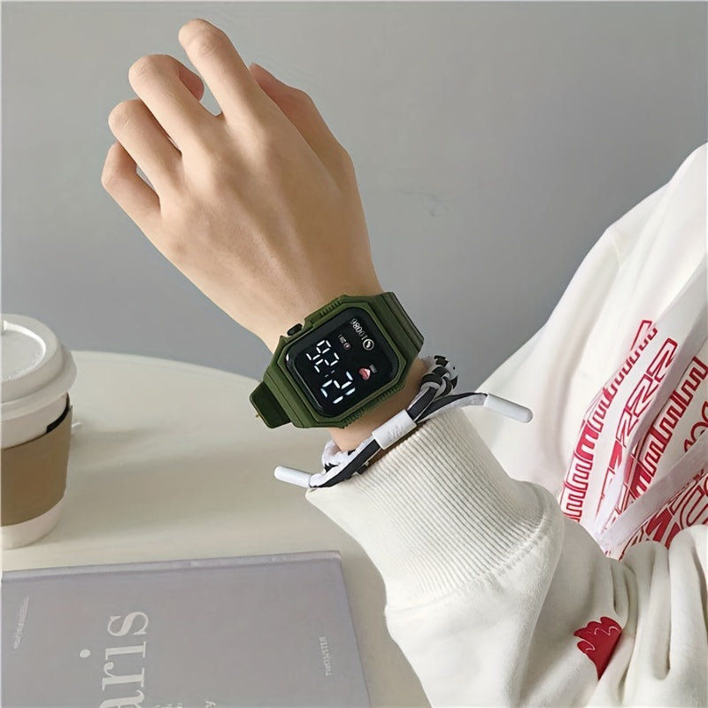 Square Sport Electronic Watch for Girls