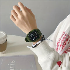 Square Sport Electronic Watch for Girls