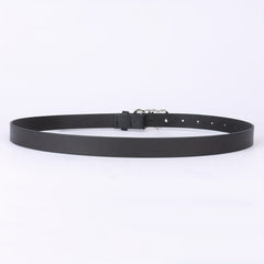 PU Leather Thin Belt Double Heart Metal Buckle Jeans Dress Coat Belts