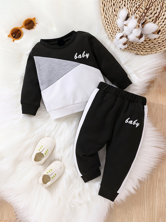 Baby Boys Casual Sweatshirt & Sweatpants Set for Autumn/Spring