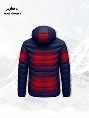 Men's Casual Heating Hooded Jacket for Outdoor Activities
