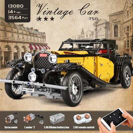 Classic Retro Vintage Car Building Blocks Toys Gift