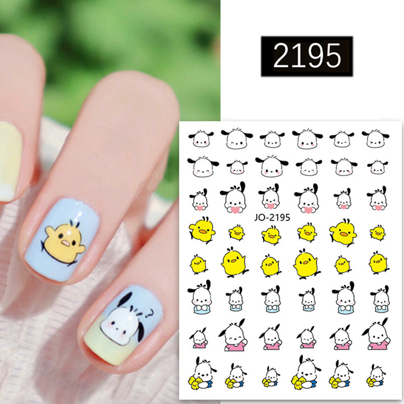 Cute Kitten And Puppy Nail Sticker
