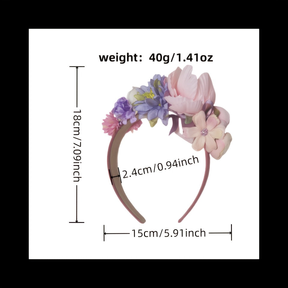 Floral Bridal Headband for Weddings Bridesmaids