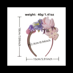 Floral Bridal Headband for Weddings Bridesmaids