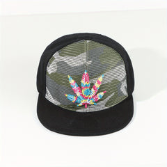 Colorful Leaf Embroidery Baseball Cap Lightweight Snapback Hats