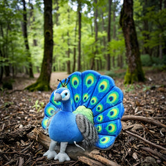 Realistic Peacock Plush Toy - Zoo Themed Stuffed Animal for Home Decor