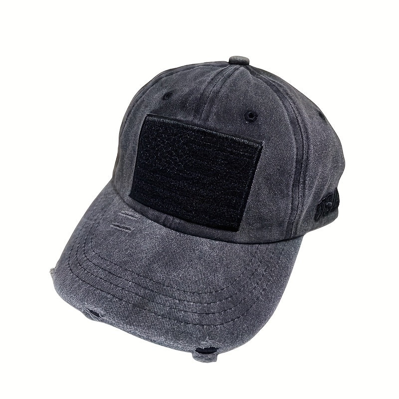 Distressed Baseball Cap 3D Embroidery Washed Dad Hat