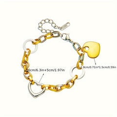 Gold Plated Love Pendant Bracelet for Men and Women