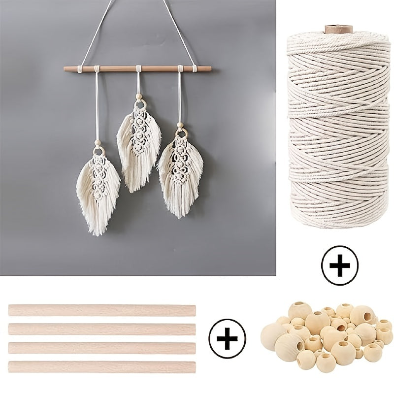 74pcs Macrame Kit Cotton Cord Starter Set DIY Craft Kits Adults Beginner