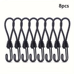 8pcs Reflective Bungee Cord Hooks for Camping Tent