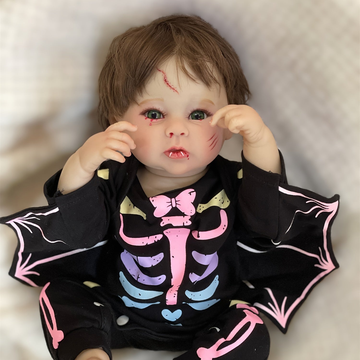 18 Inch Autumn Reborn Doll with Rooted Hair & 3D Painted Skin