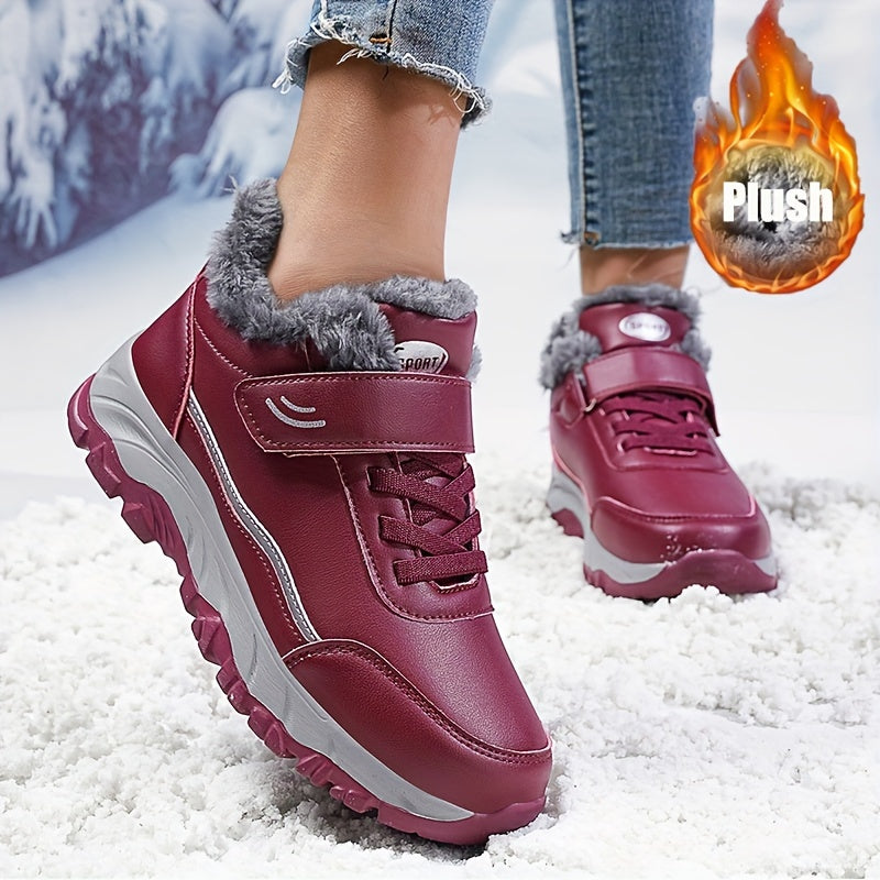 Plush Lined Thermal Snow Boots - Fall Winter Warm Shoes