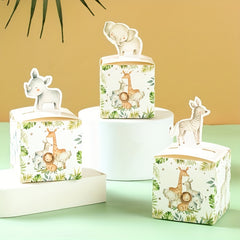 24pcs Jungle Animal Candy Box for Baby Shower Birthday Party
