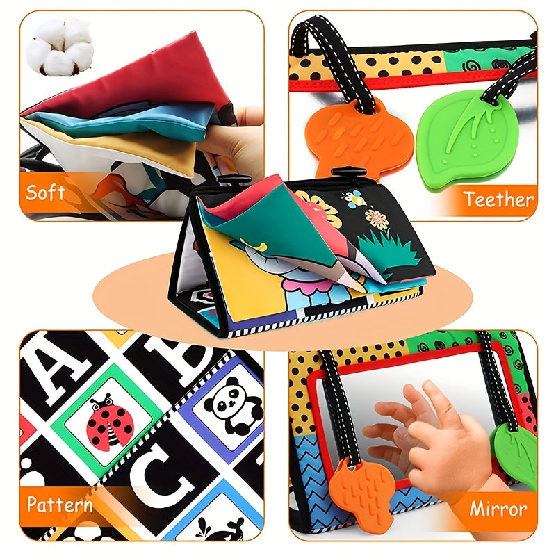 Baby Floor Mirror Toy Teether Sensory Development Crawl Toy
