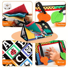 Baby Floor Mirror Toy Teether Sensory Development Crawl Toy