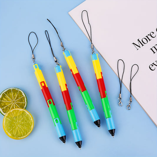 Bendable Deformation Pen with Strap - Black