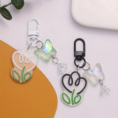 Acrylic Colorful Flower Keychain Pendant Bag Decoration